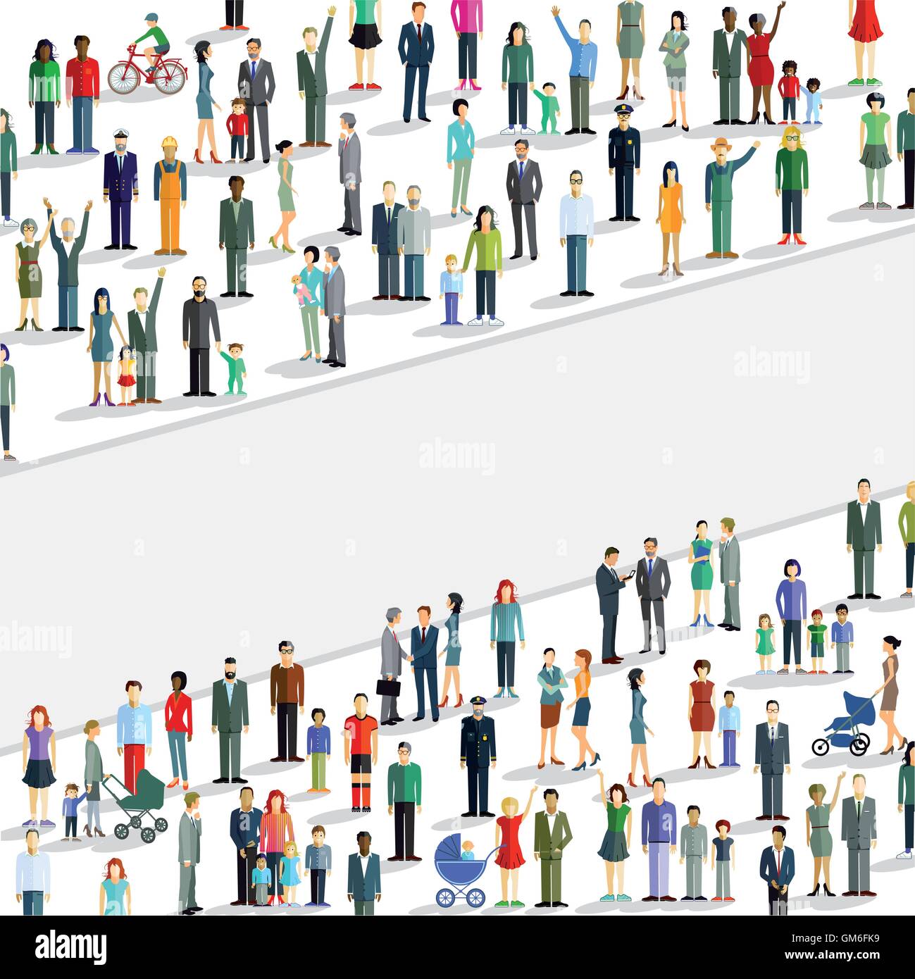 Large Crowd Stock Vector
