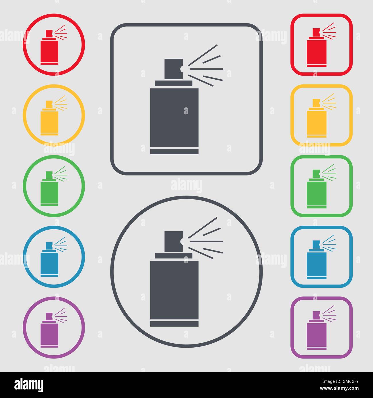 Graffiti spray can sign icon. Aerosol paint symbol. Symbols on the