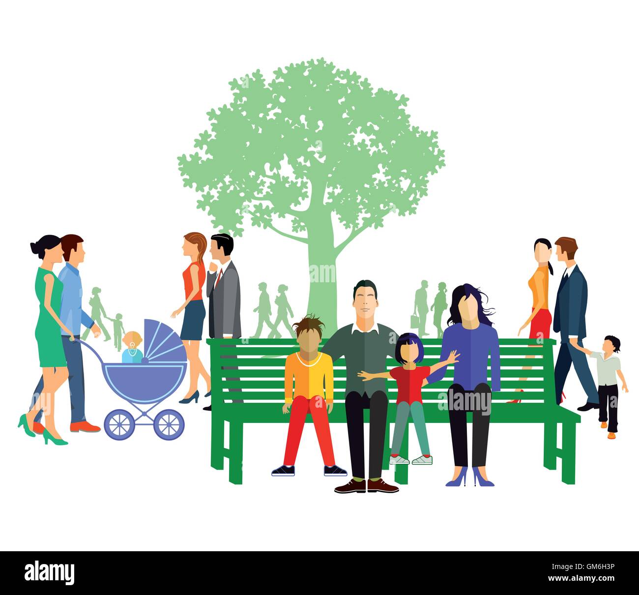 Leisure with family Stock Vector