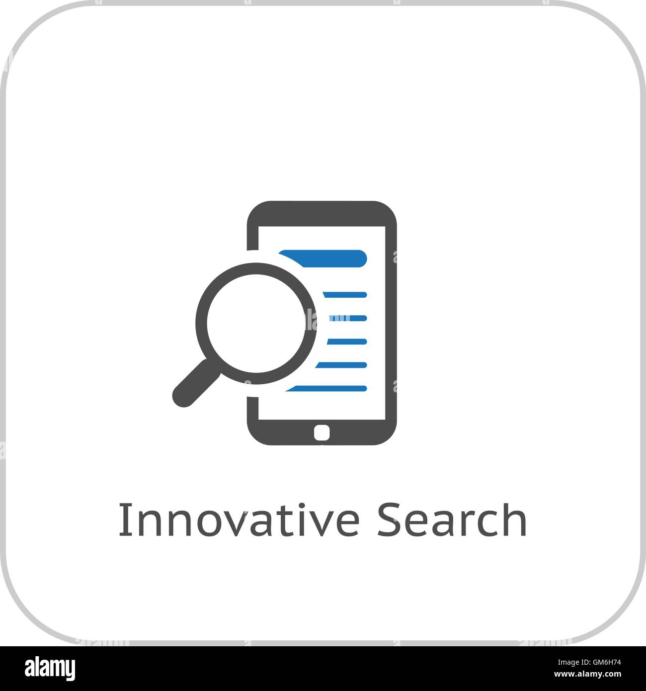 Innovative Search Icon. Business Concept. Flat Design. Stock Vector