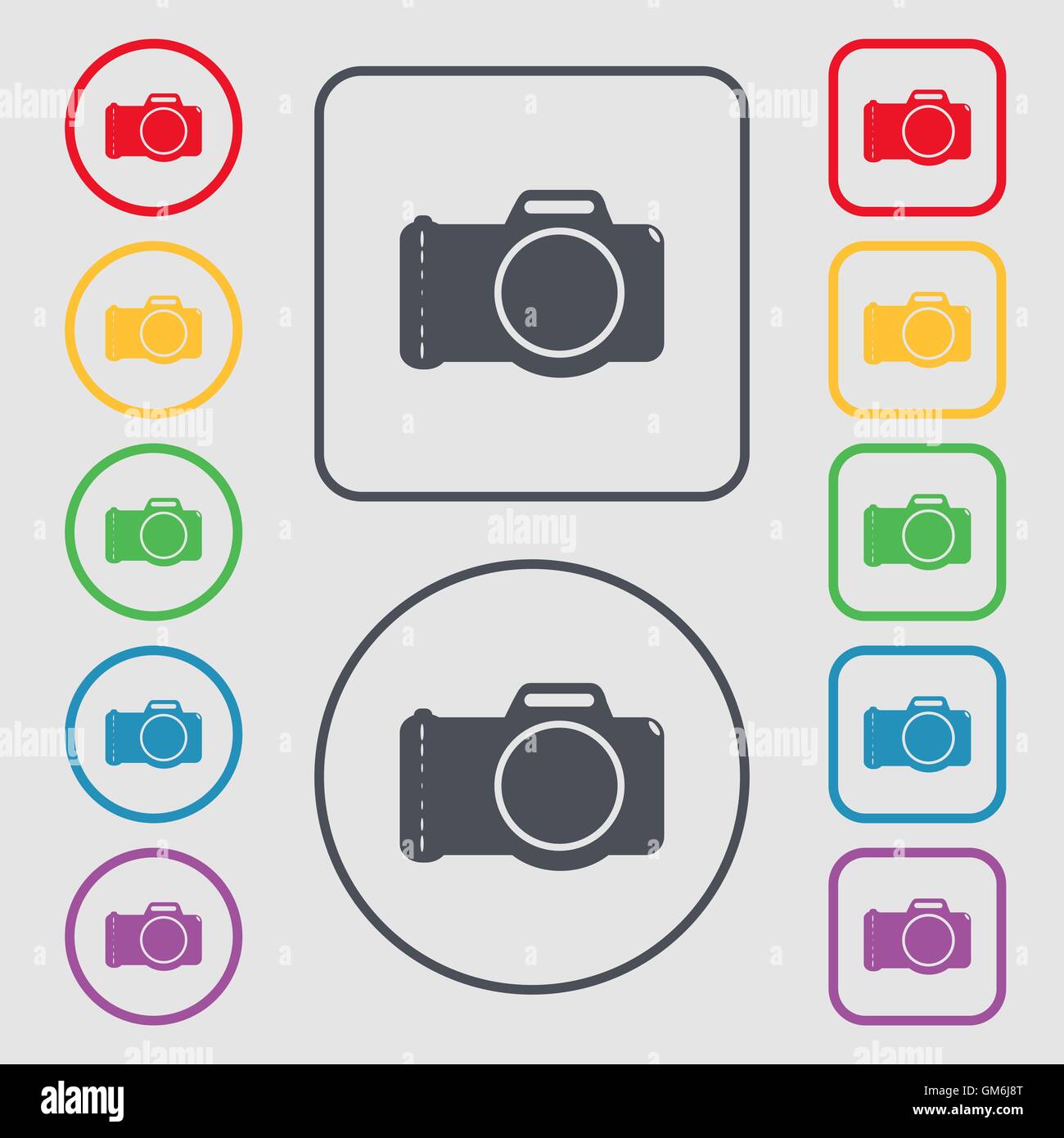 Photo camera sign icon. Digital photo camera symbol. Symbols on the ...