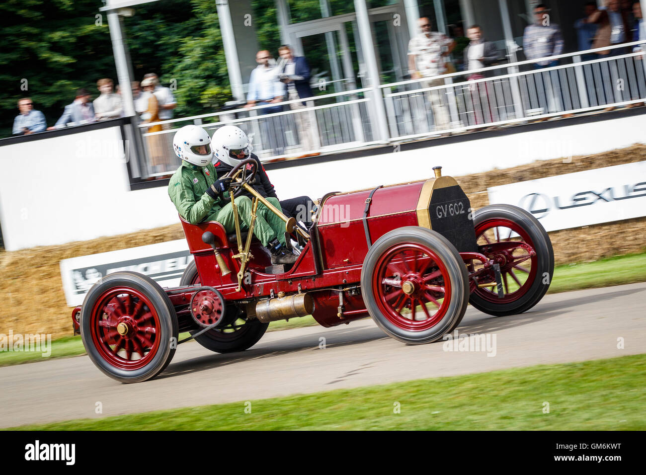 1903 Mercedes 60HP with driver Roland Asch at the 2016 Goodwood Festival of Speed, Sussex, UK. Stock Photo