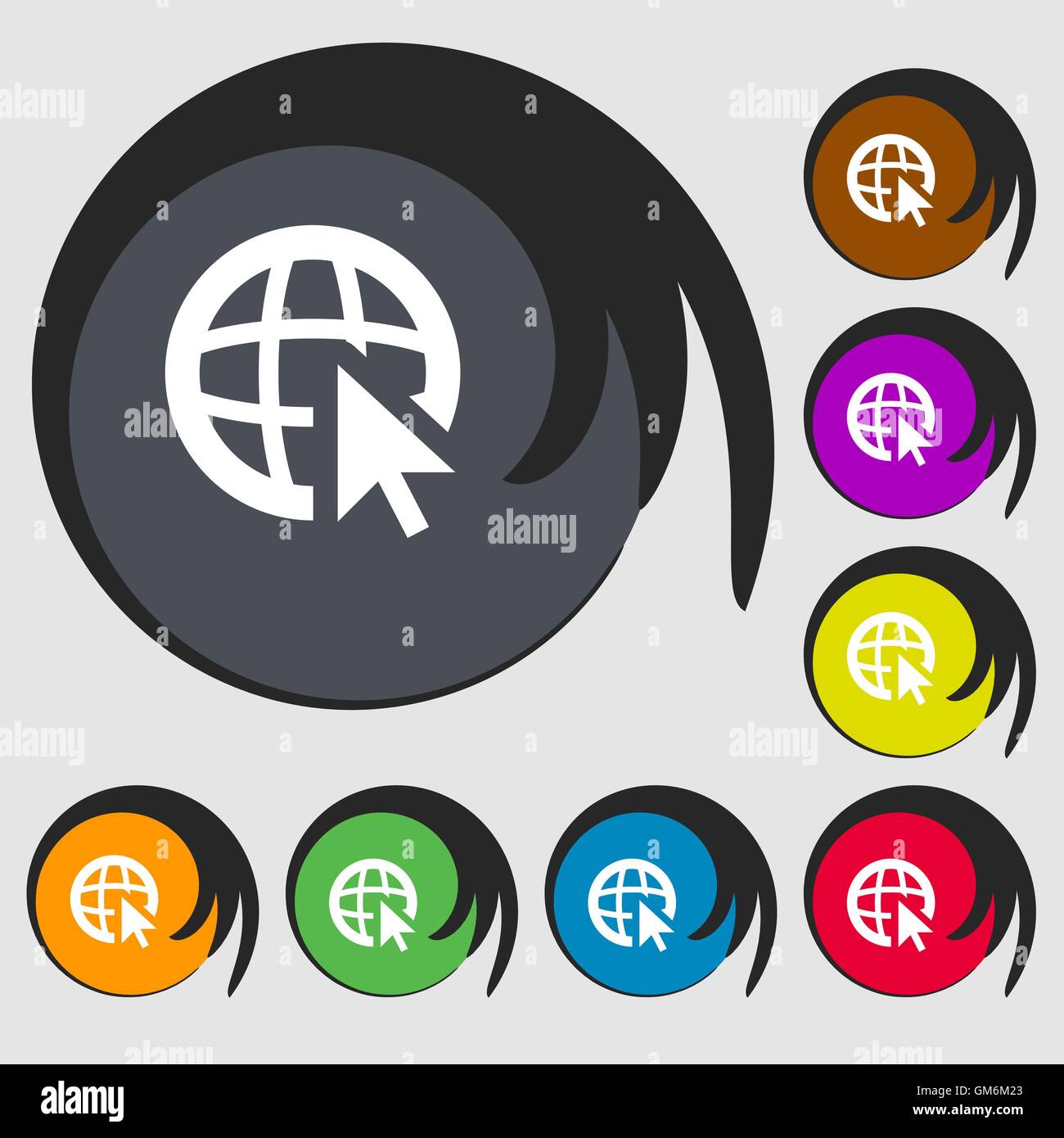 Internet sign icon. World wide web symbol. Cursor pointer. Symbols on ...