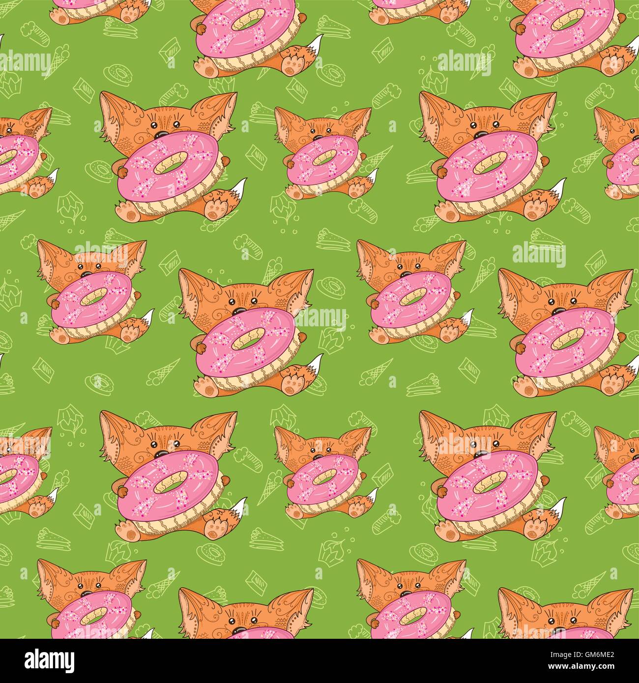 Baby animal pattern Stock Vector Images - Alamy