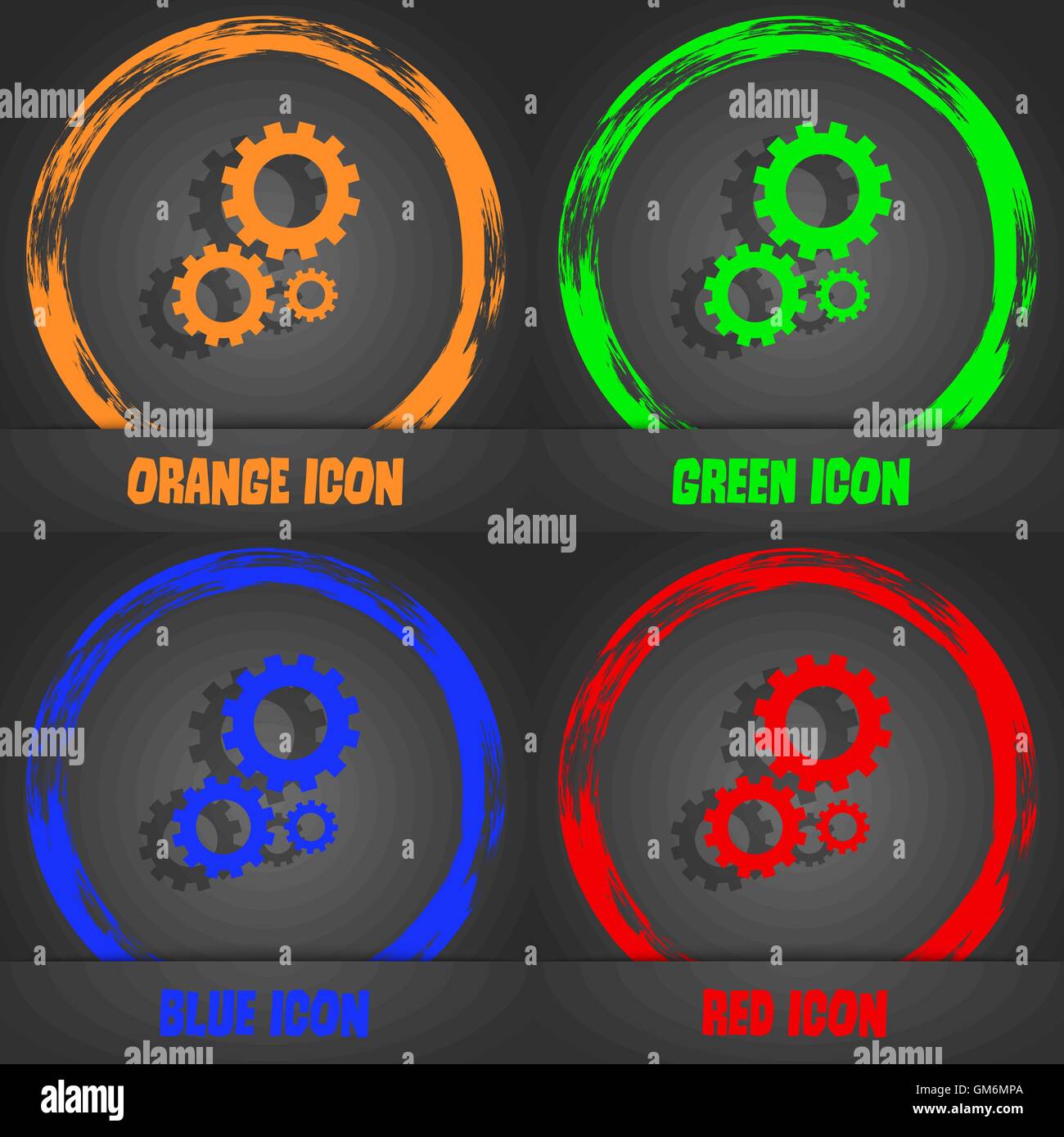 Cog settings sign icon. Cogwheel gear mechanism symbol. Fashionable ...