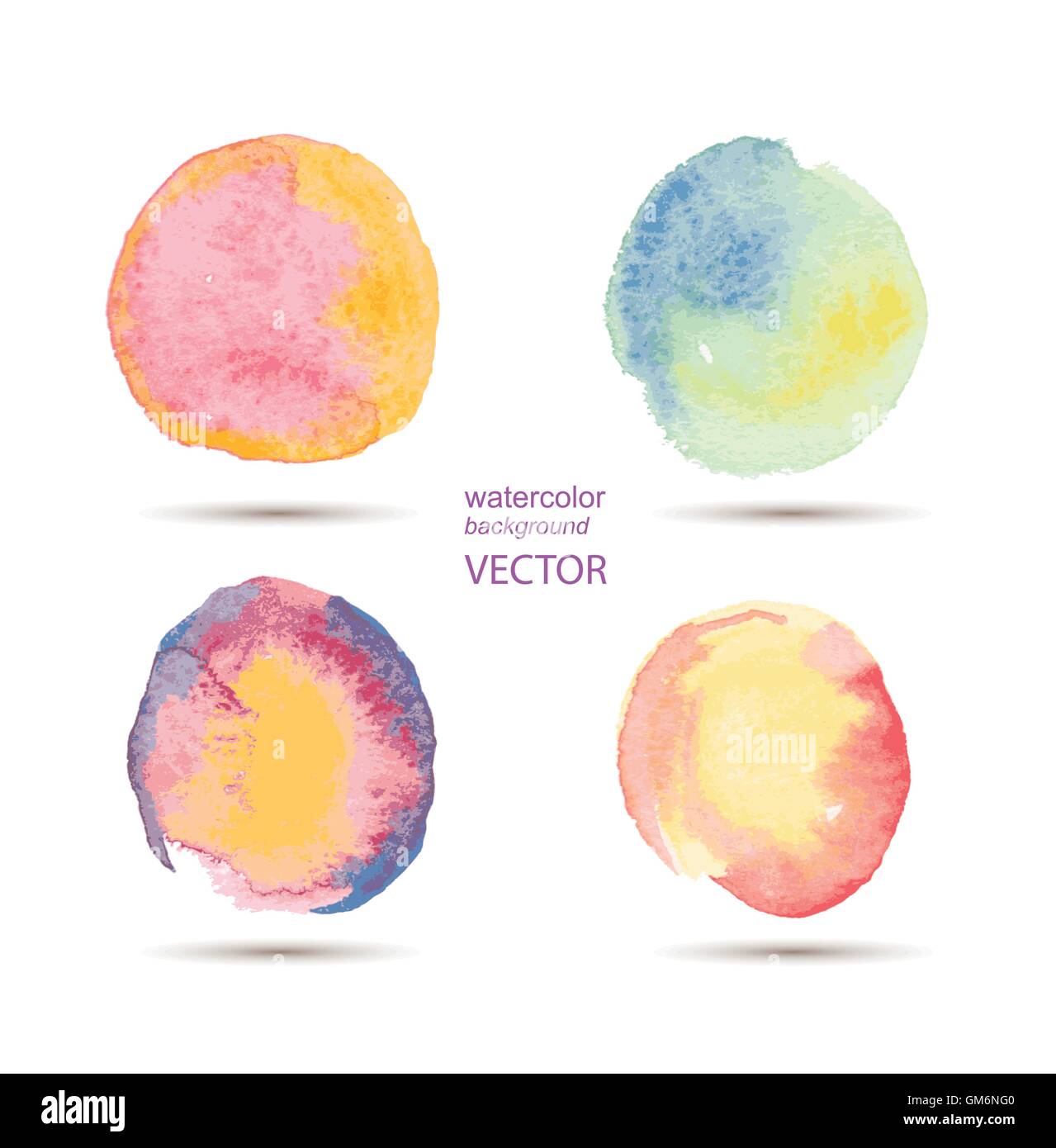 Abstract watercolor hand painted background set Stock Vector Image ...