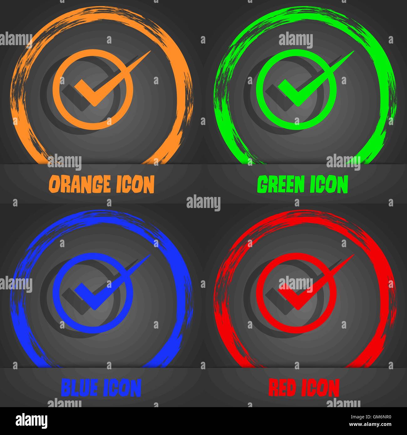 Check mark sign icon. Checkbox button. Fashionable modern style. In the ...
