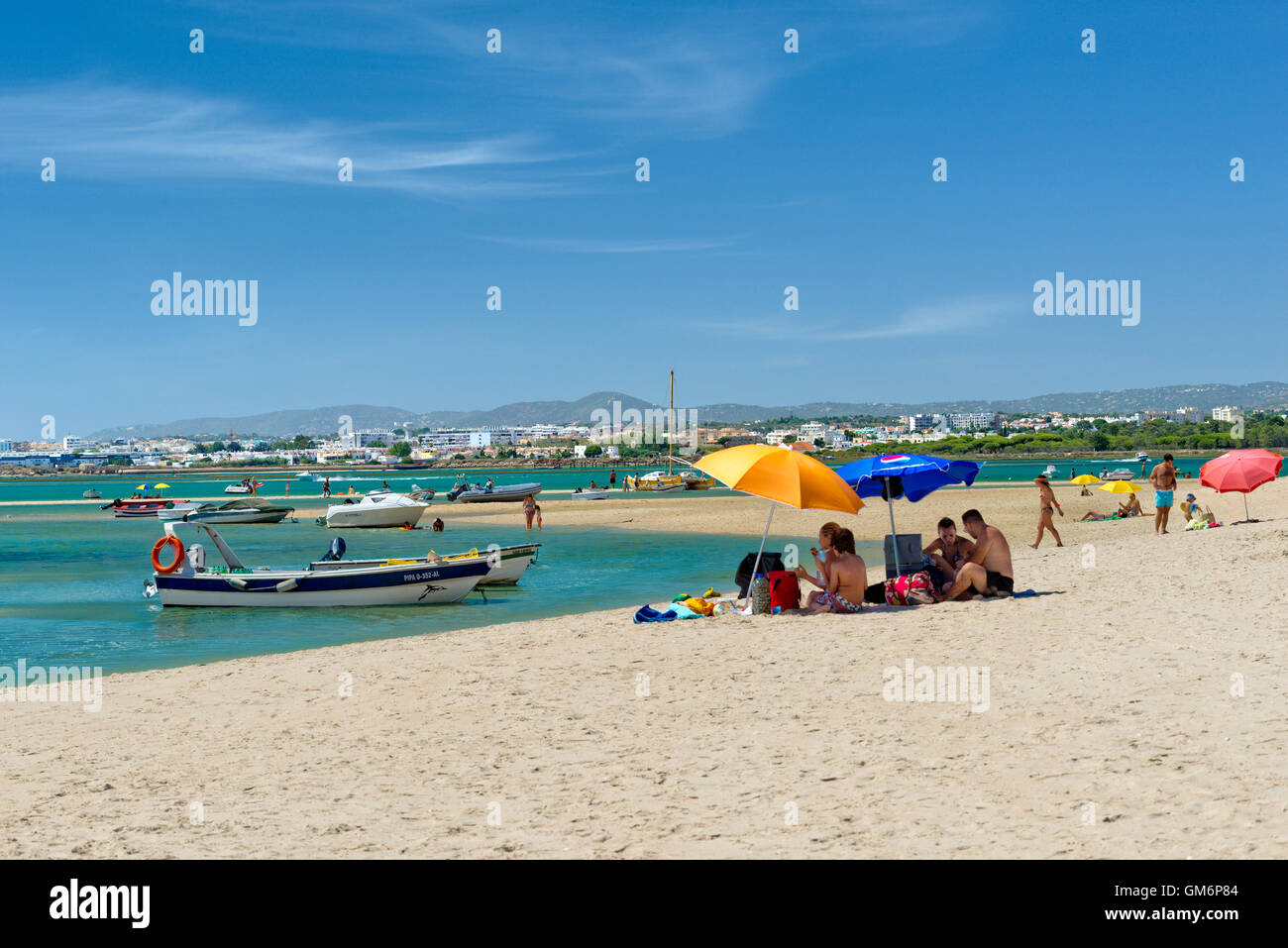 Ilha de Armona, near Olhao, the Ria Formosa, Algarve, Potugal Stock Photo