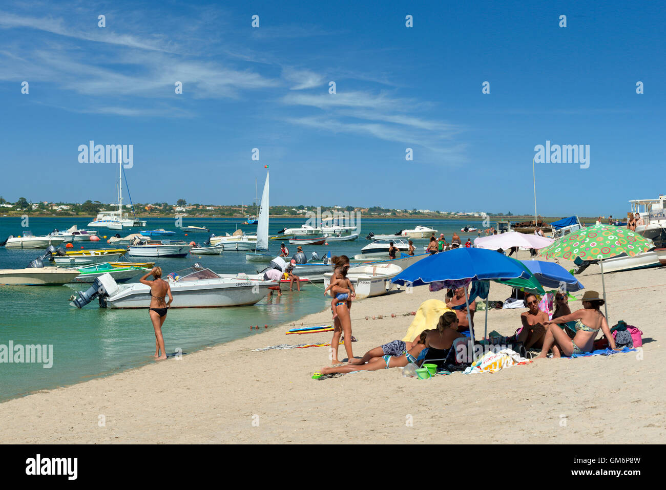 Ilha de Armona, near Olhao, the Ria Formosa, Algarve, Potugal Stock Photo