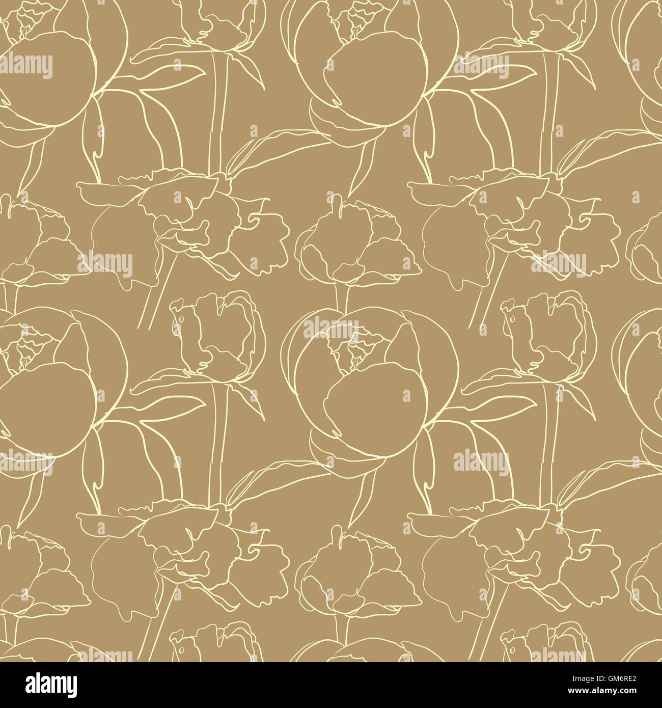 Seamless floral background with peonies Stock Vector Image & Art - Alamy