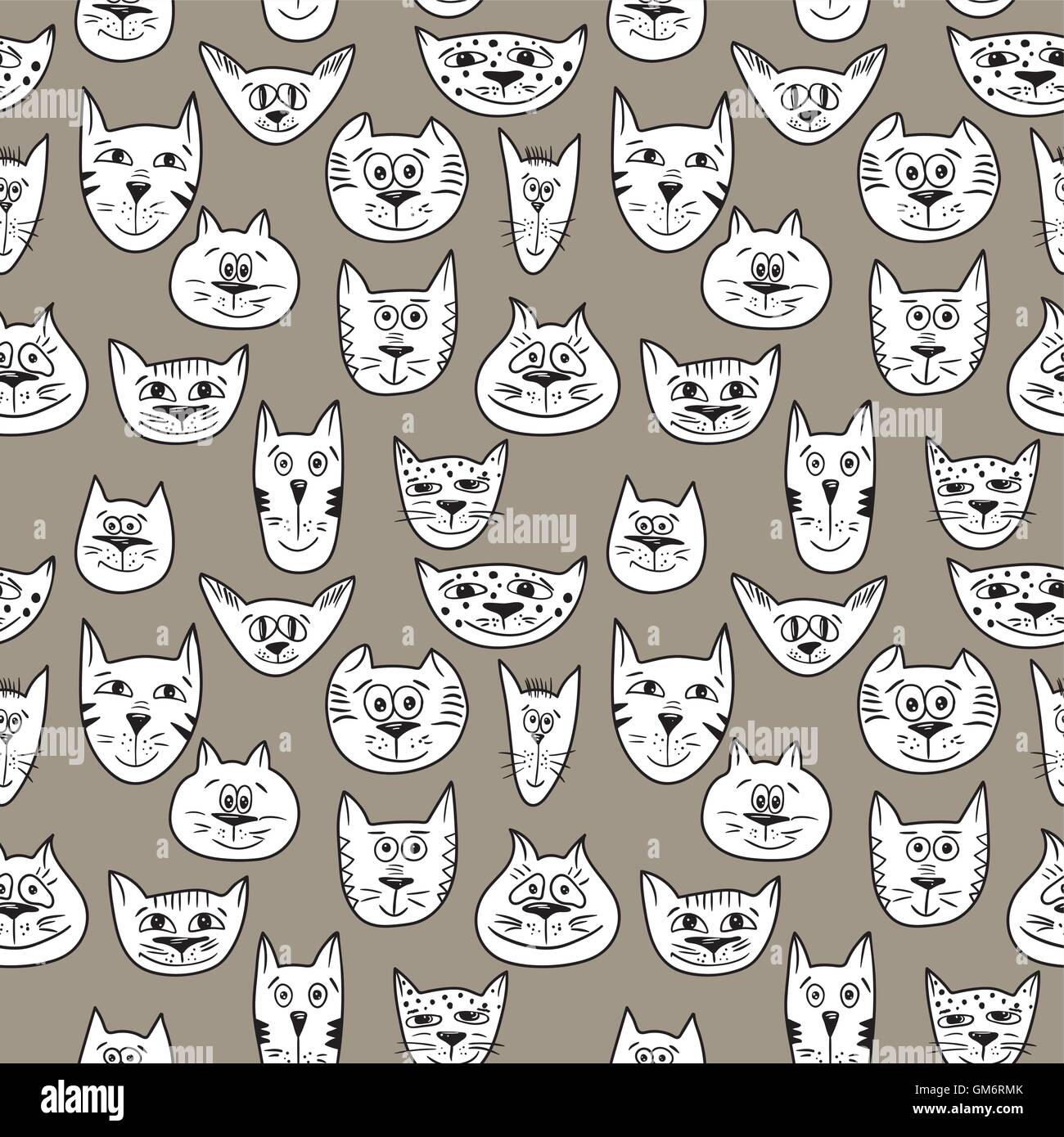 Vintage cats pattern hires stock photography and images Alamy
