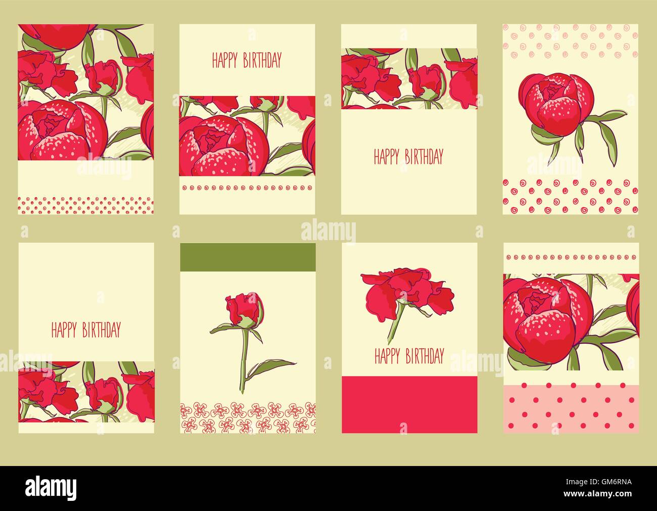 Seamless floral background with peonies Stock Vector Image & Art - Alamy