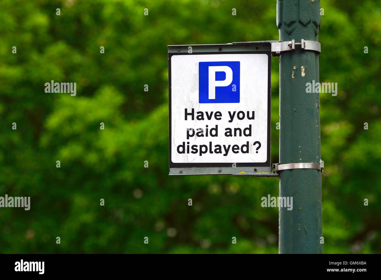 Canterbury, Kent, UK. Pay and display parking in the town Stock Photo