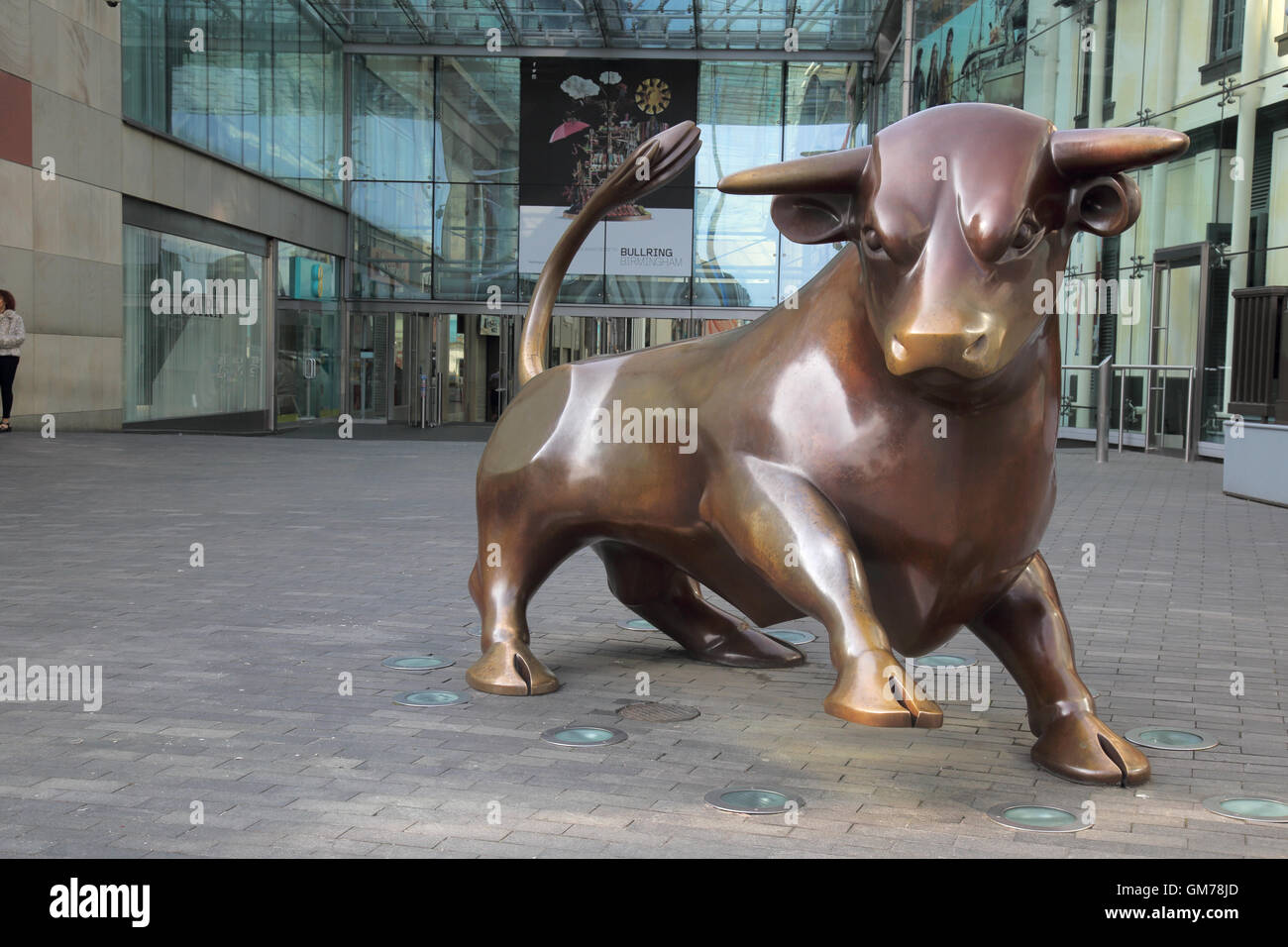 raging bull sculpture outside bull ring shopping complex birmingham ...