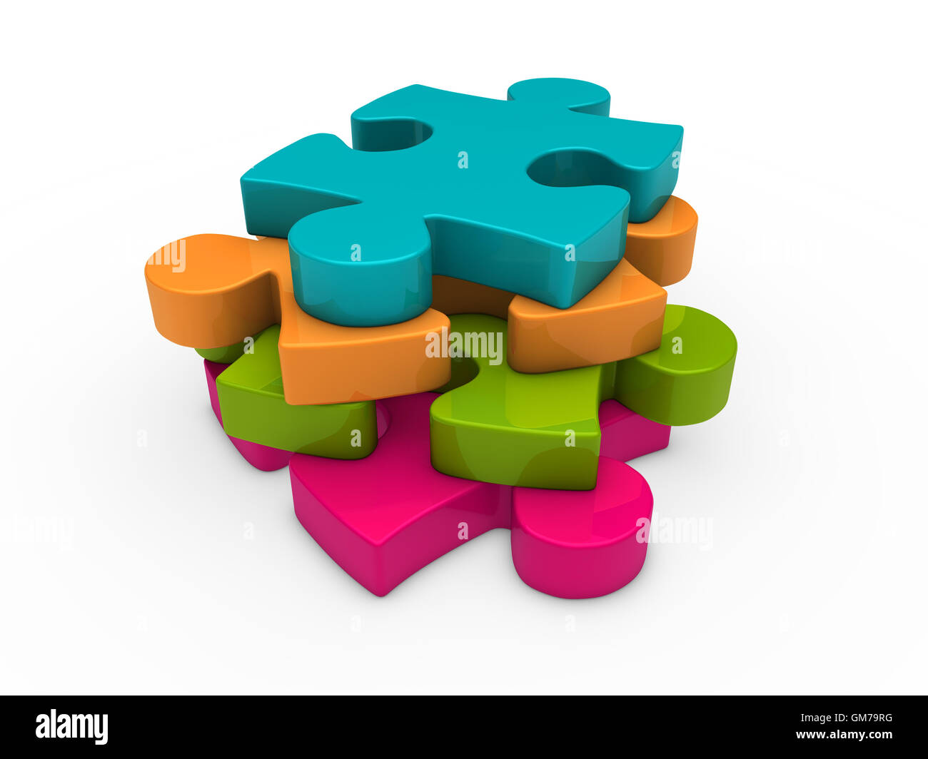 3d puzzle successive Stock Photo Alamy
