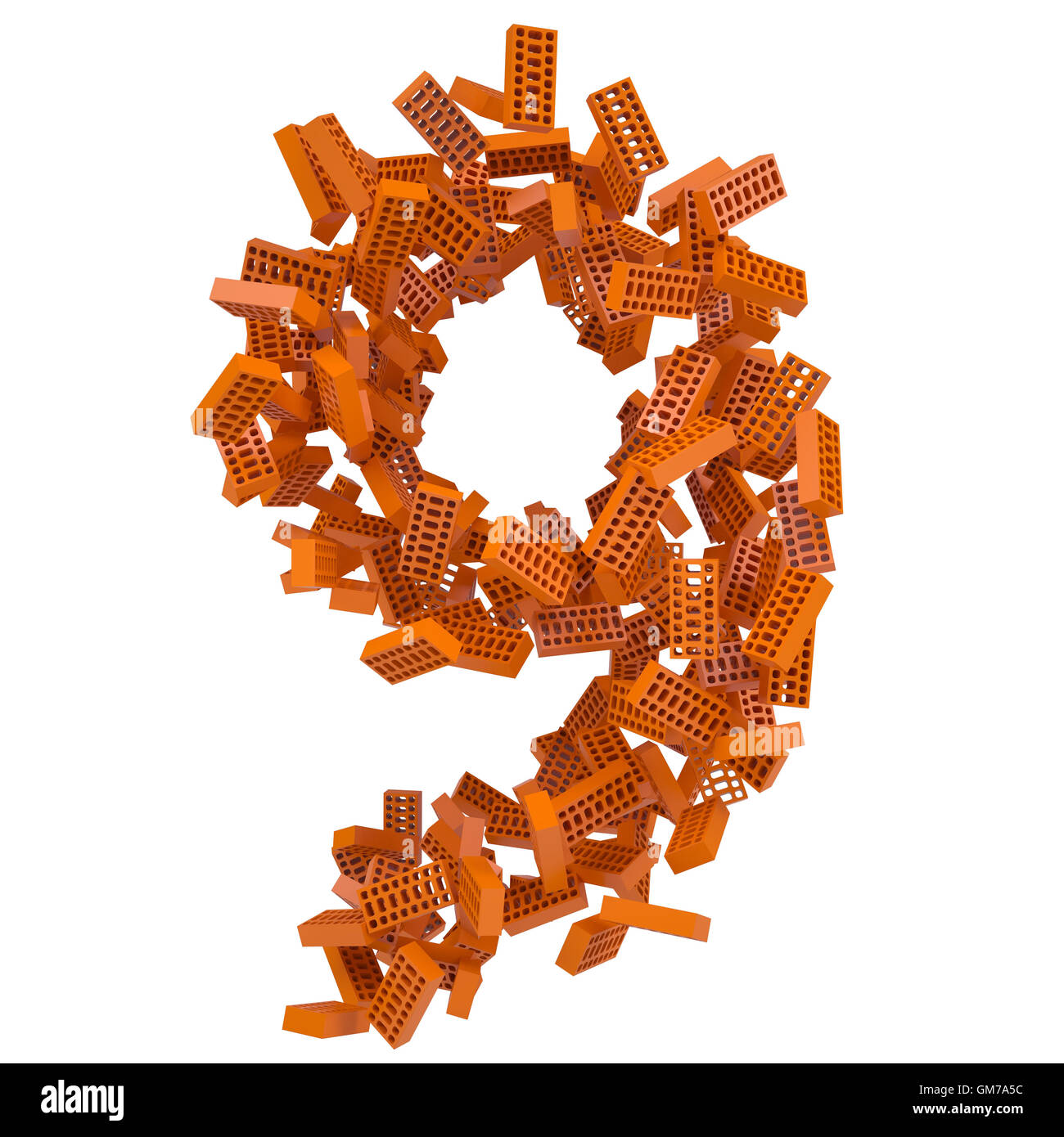 The number is made up of bricks Stock Photo - Alamy