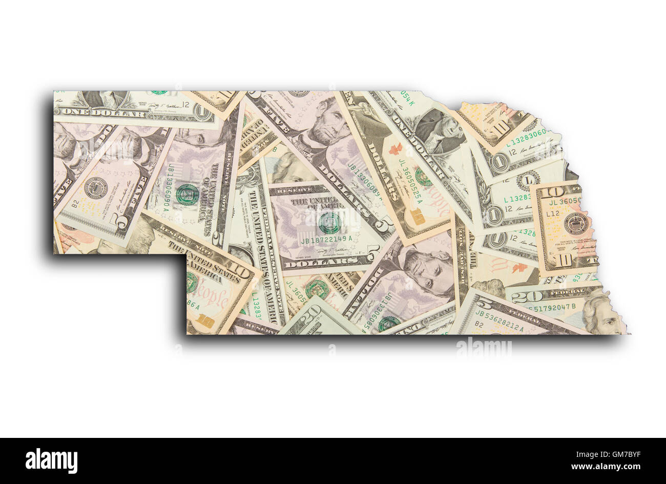 Map of Nebraska Stock Photo Alamy