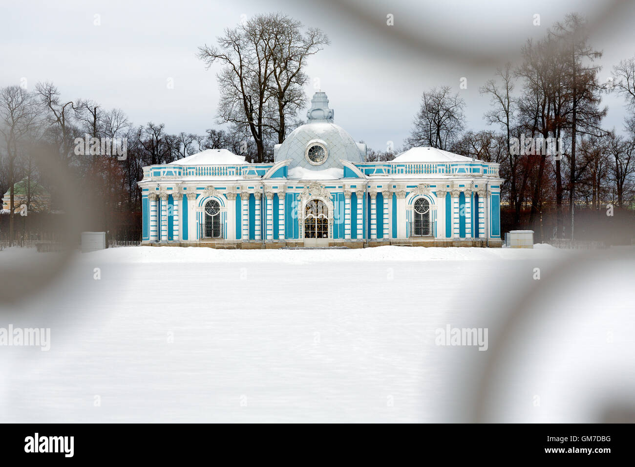 Winter in Tsarskoe Selo. Stock Photo