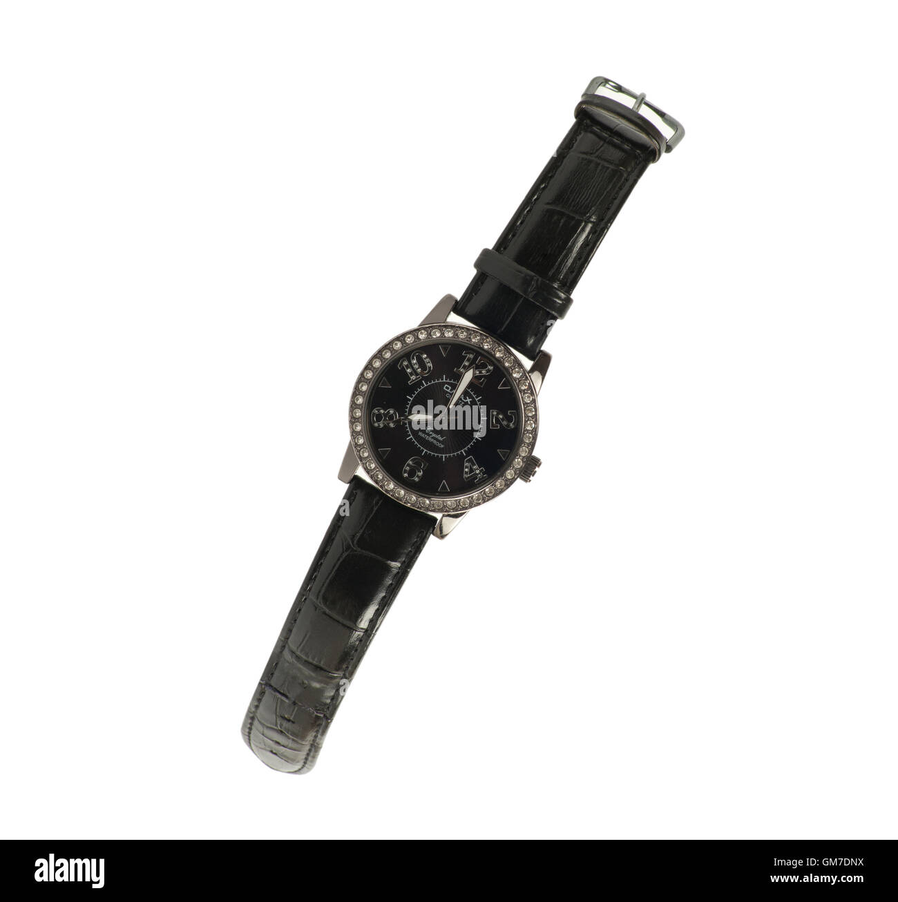 Crystal Analog Woman's Wrist Watch Stock Photo Alamy