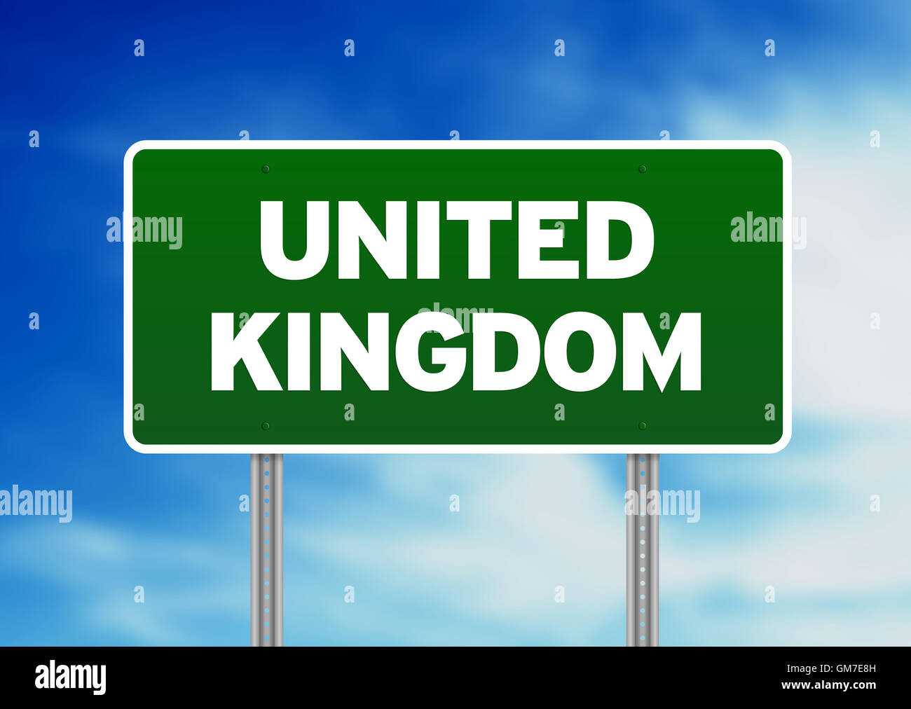 Sign In Uk United Kingdom Highway Sign Stock Photo - Alamy