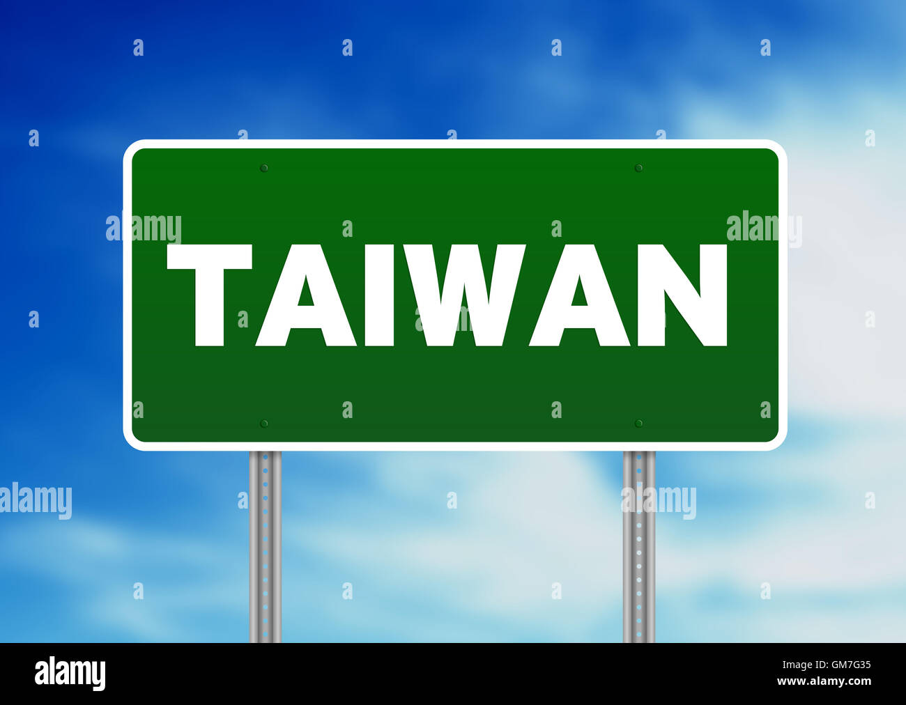 Taiwan Road Sign Stock Photo