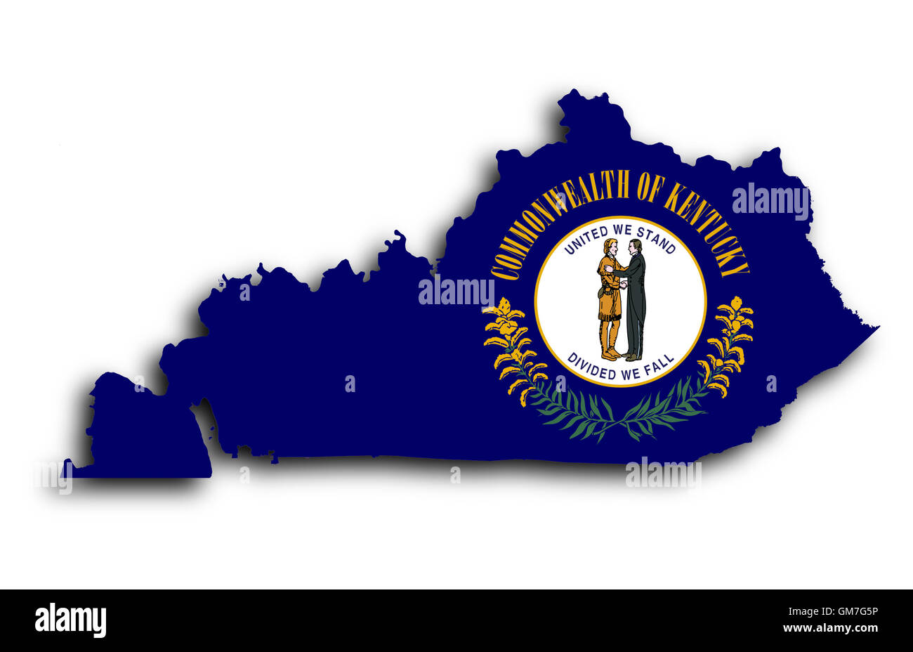 Map of Kentucky Stock Photo Alamy