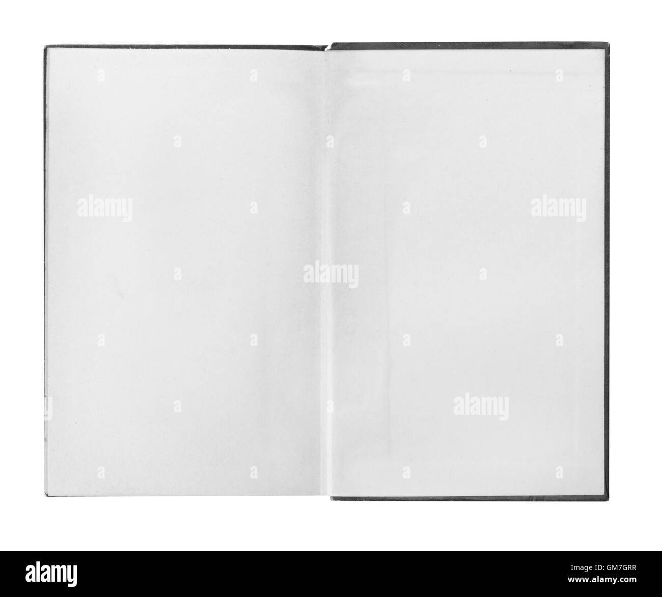 Opened book with blank pages isolated over white background Stock Photo
