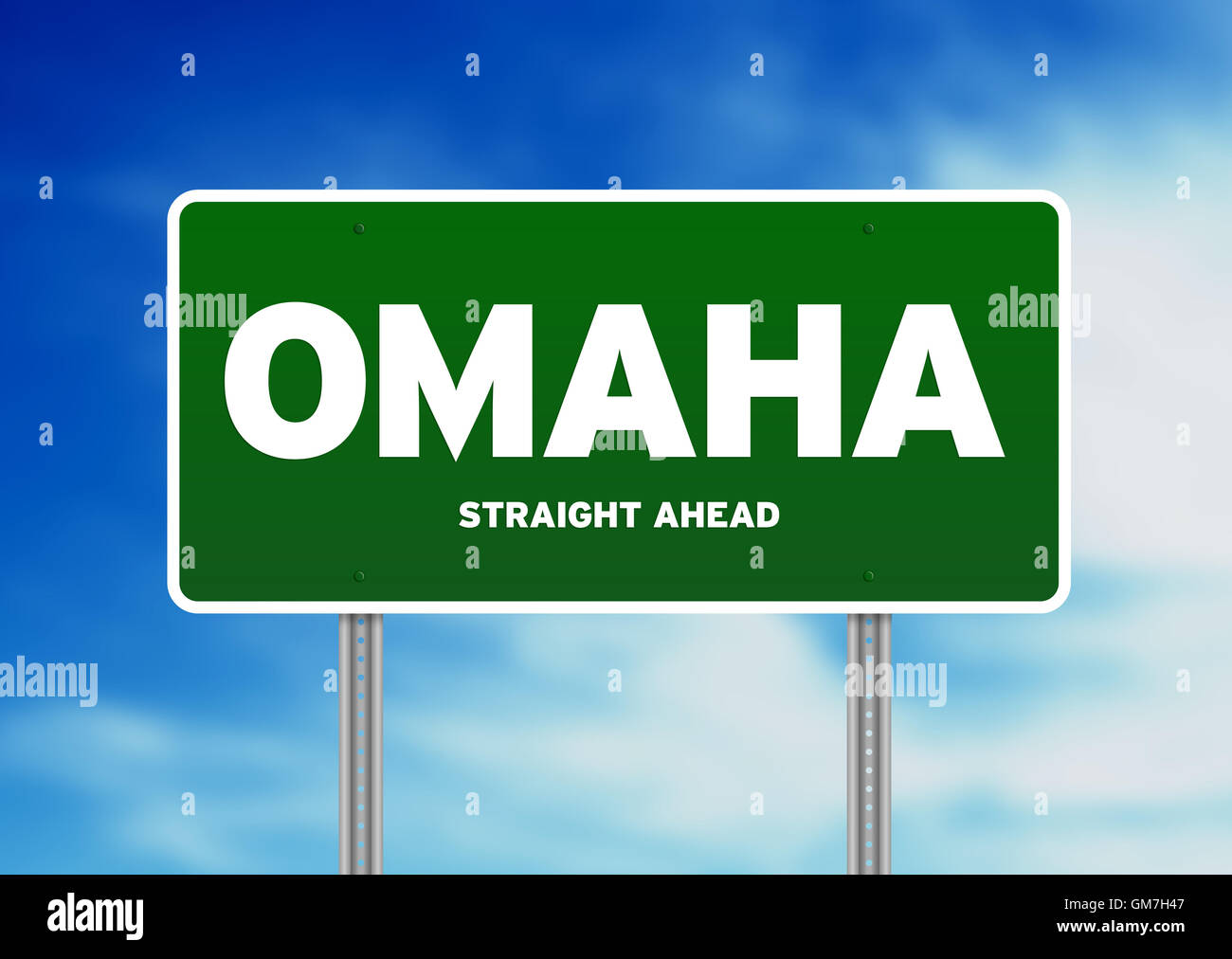 Omaha, Nebraska Highway Sign Stock Photo Alamy