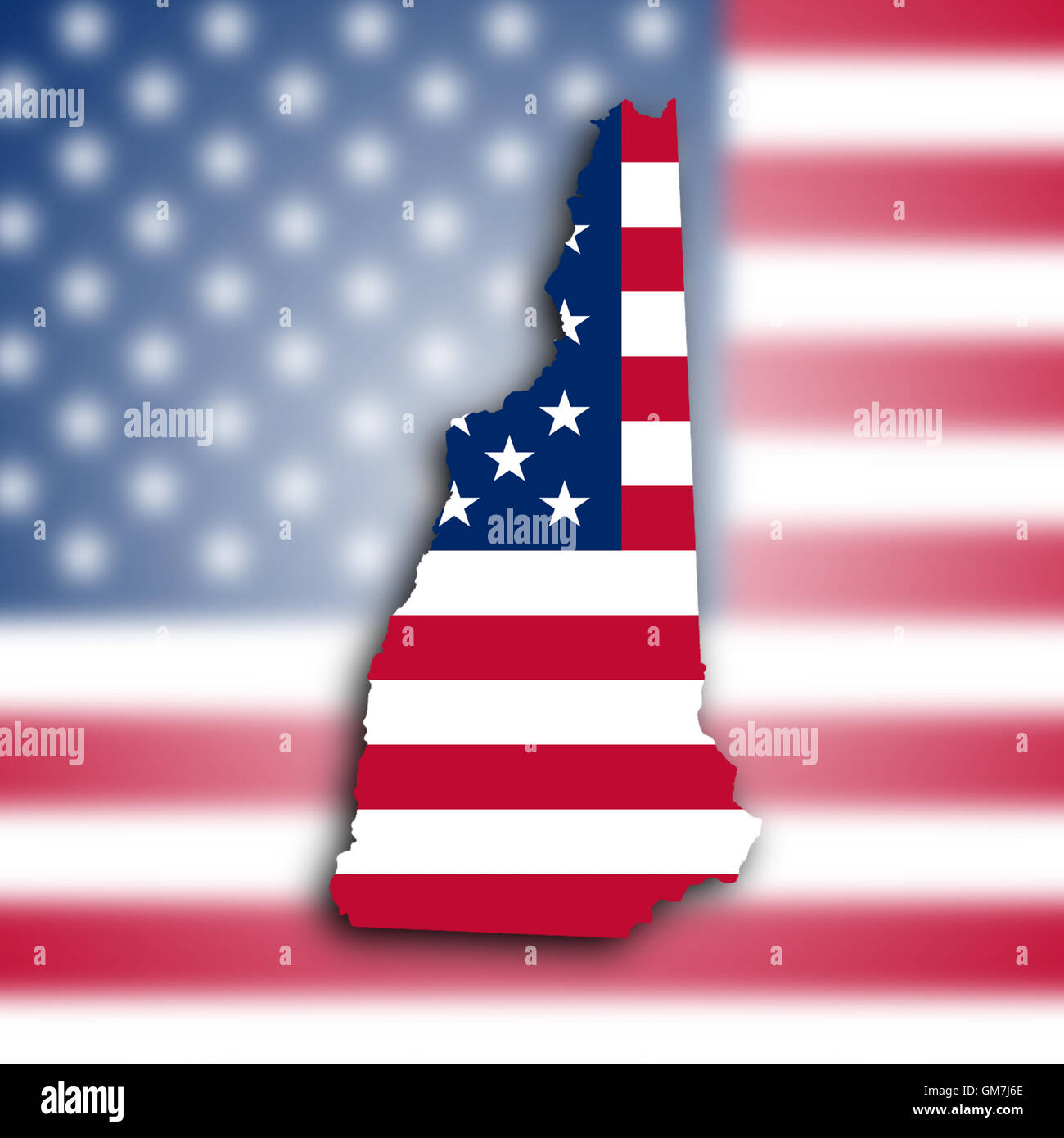 New hampshire map flag hi-res stock photography and images - Alamy