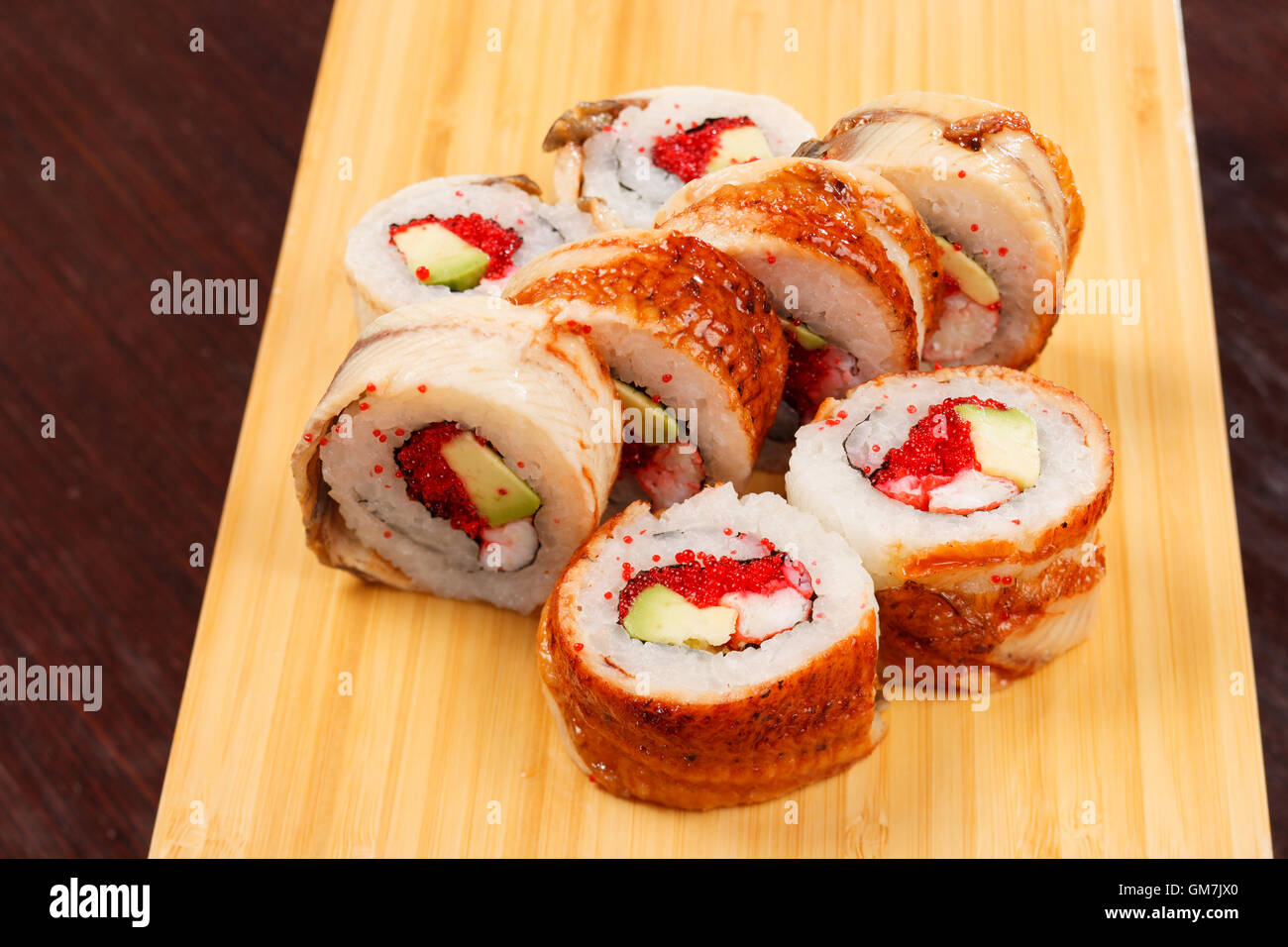 sushi with eel Stock Photo