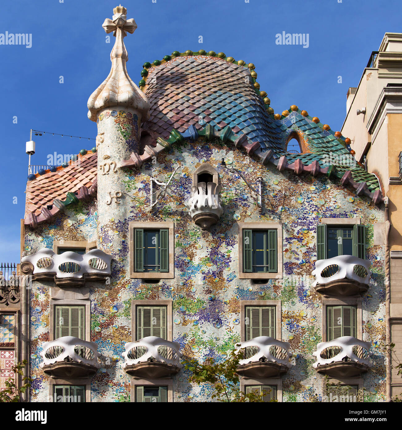 Casa Batllo in Barcelona, Spain. Stock Photo
