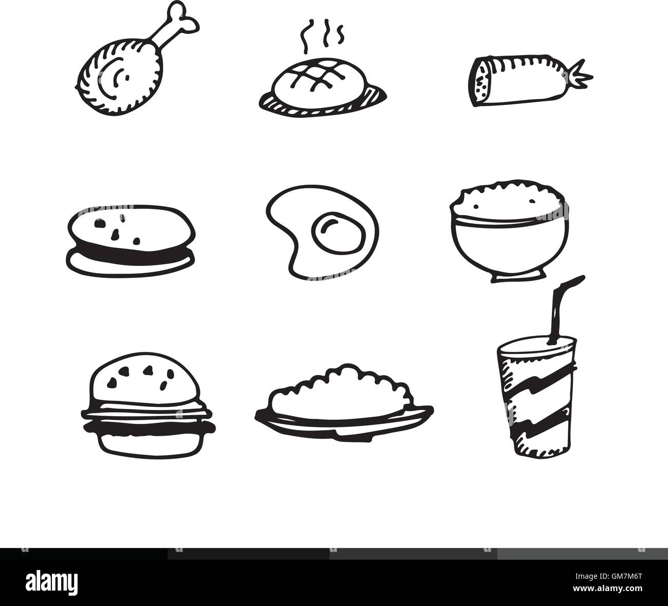 Food Draw icon  illustration design Stock Vector