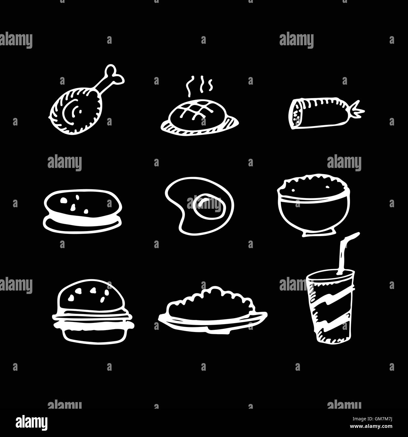 Food Draw icon  illustration design Stock Vector