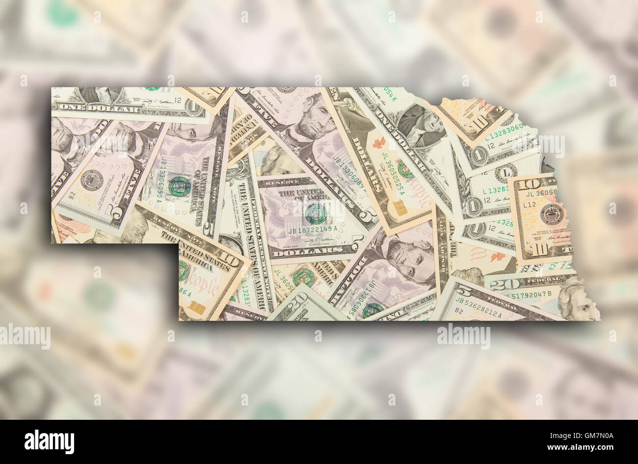 Map of Nebraska Stock Photo Alamy