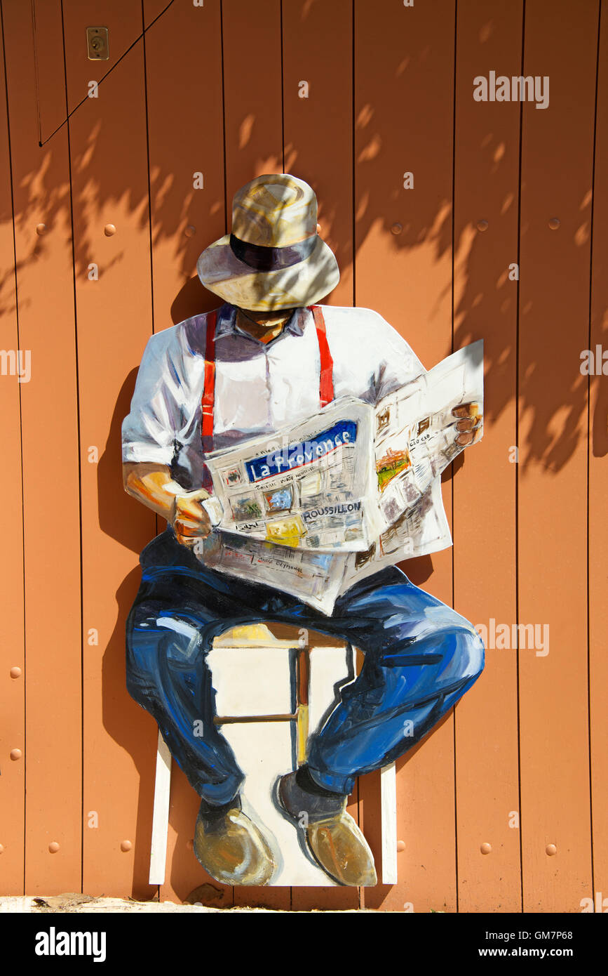 Man Reading Newspaper Paper Bag Painting – Poster Museum