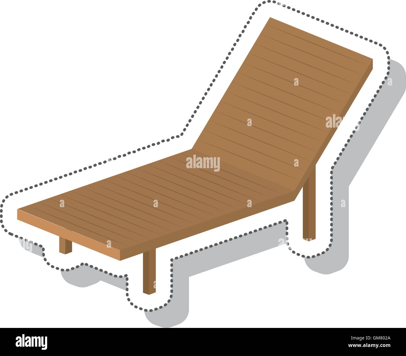 beach chair isolated icon Stock Vector Image & Art - Alamy
