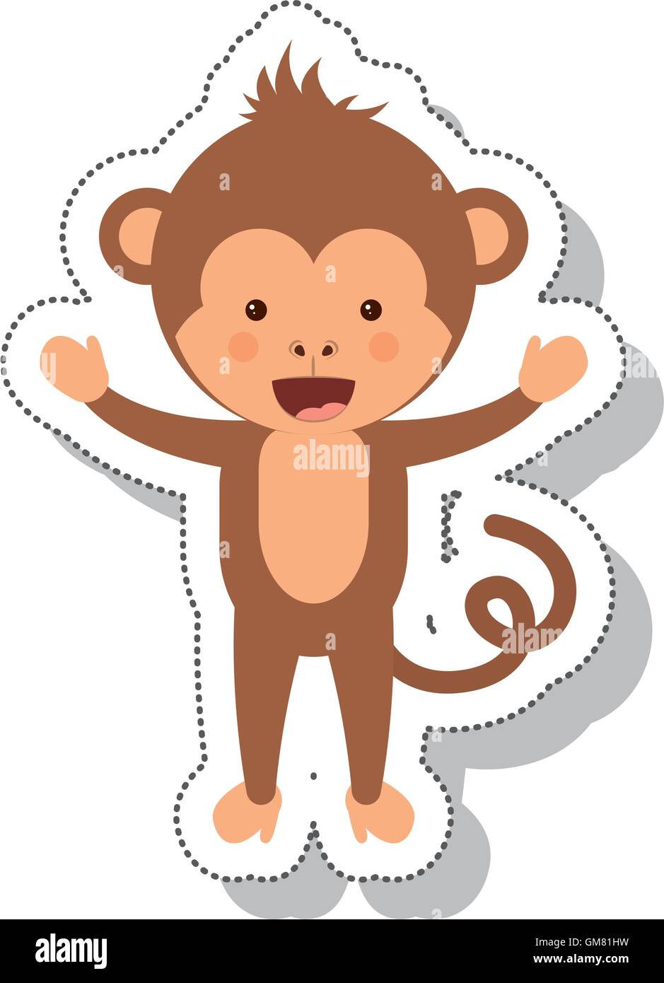 funny monkey isolated icon Stock Vector Image & Art - Alamy