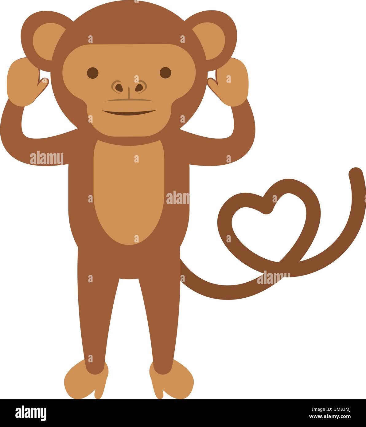funny monkey isolated icon Stock Vector Image & Art - Alamy