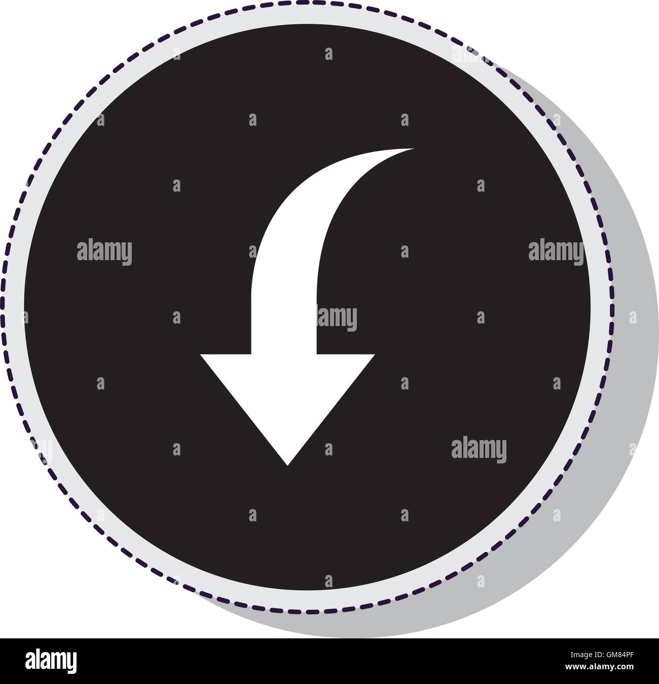 arrow download isolated icon Stock Vector Image & Art - Alamy
