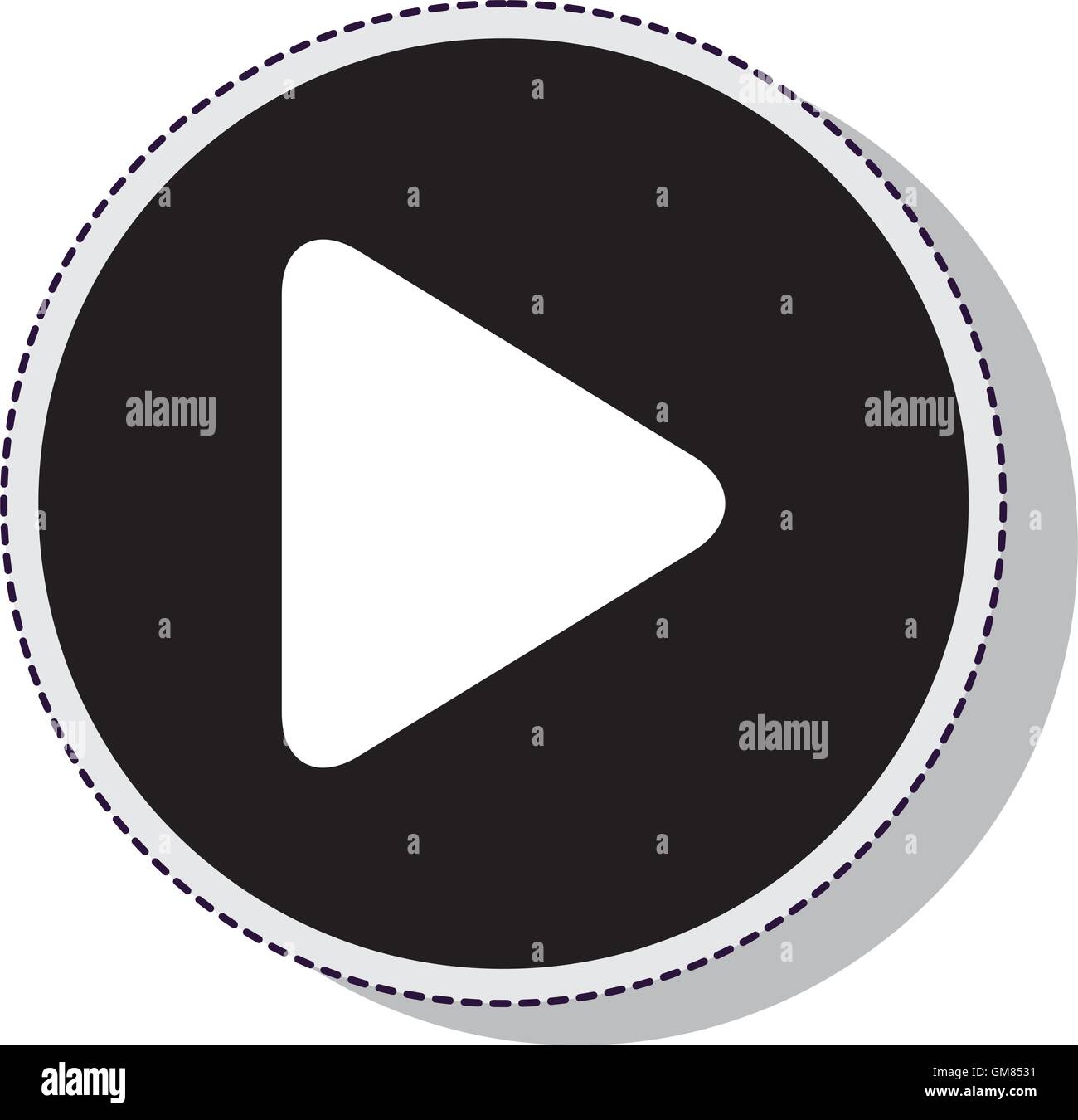 play button isolated icon Stock Vector Image & Art - Alamy
