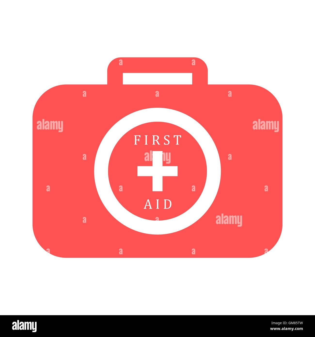 Stylized icon of a colored first aid kit on a white background Stock ...