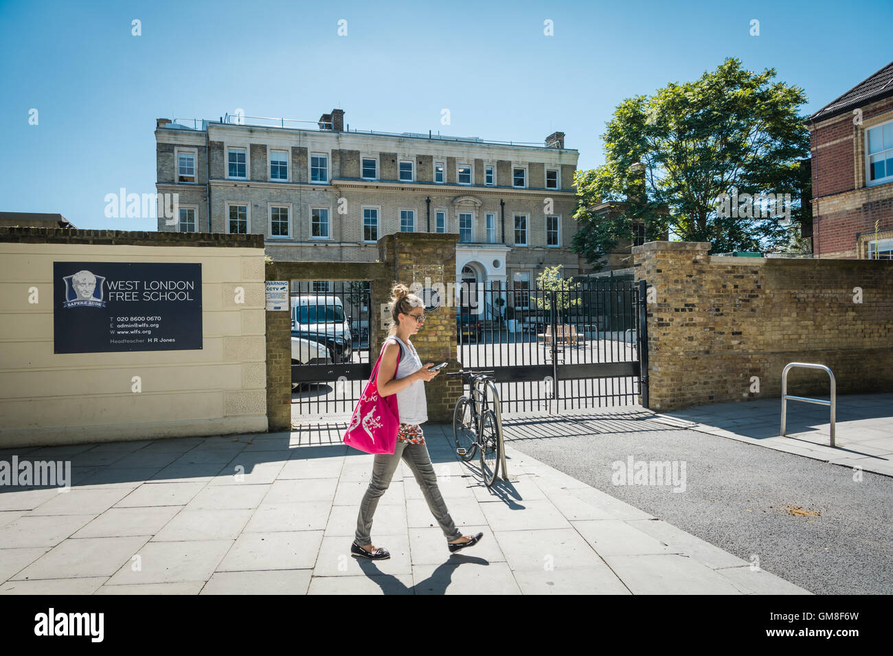 Entrance to the West London Free School in Palingswick House