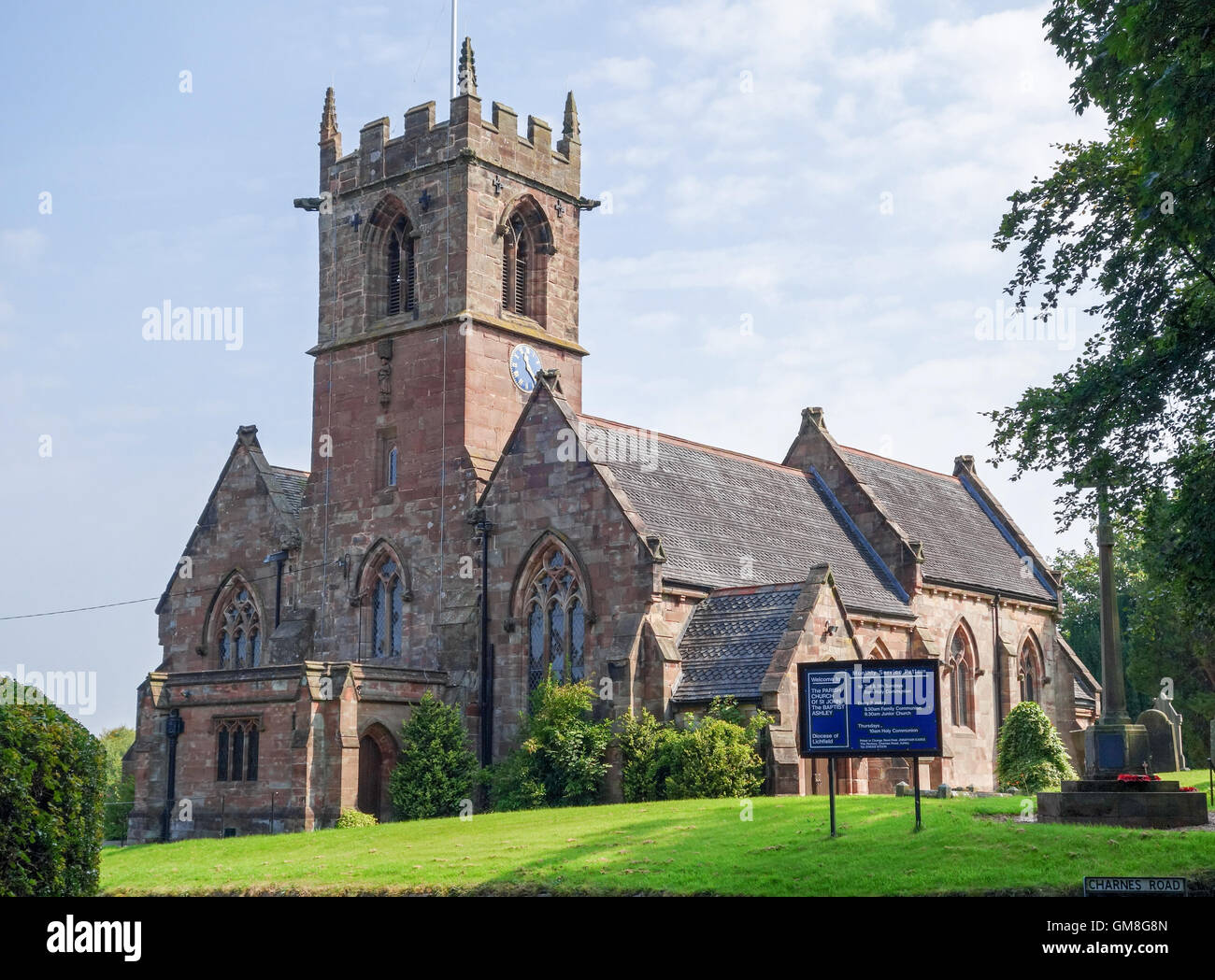 The parish church of St John The Baptist Ashley Newcastle under Lyme