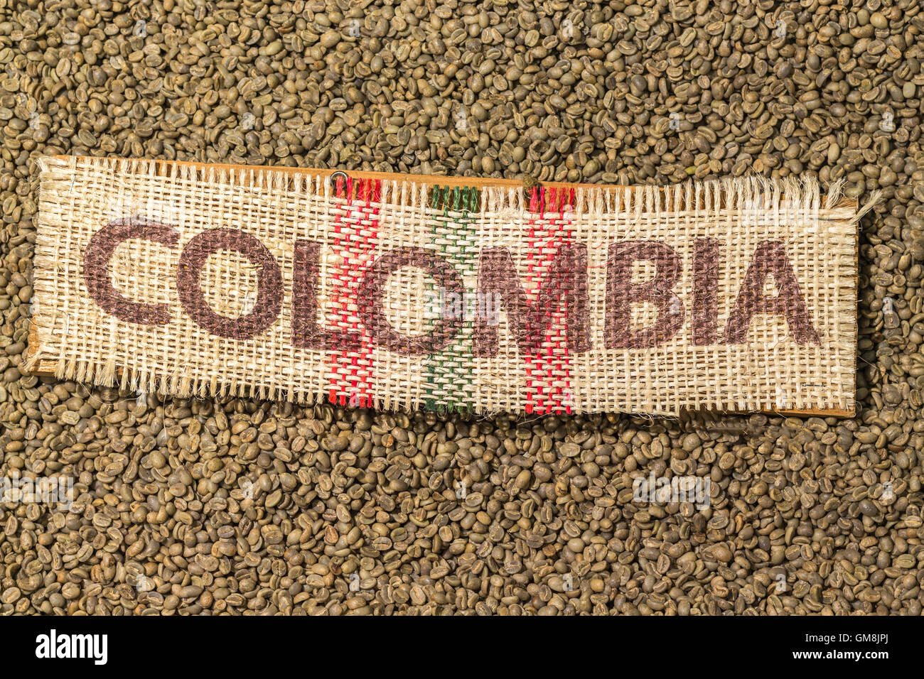 Green Colombian Coffee Beans Stock Photo Alamy