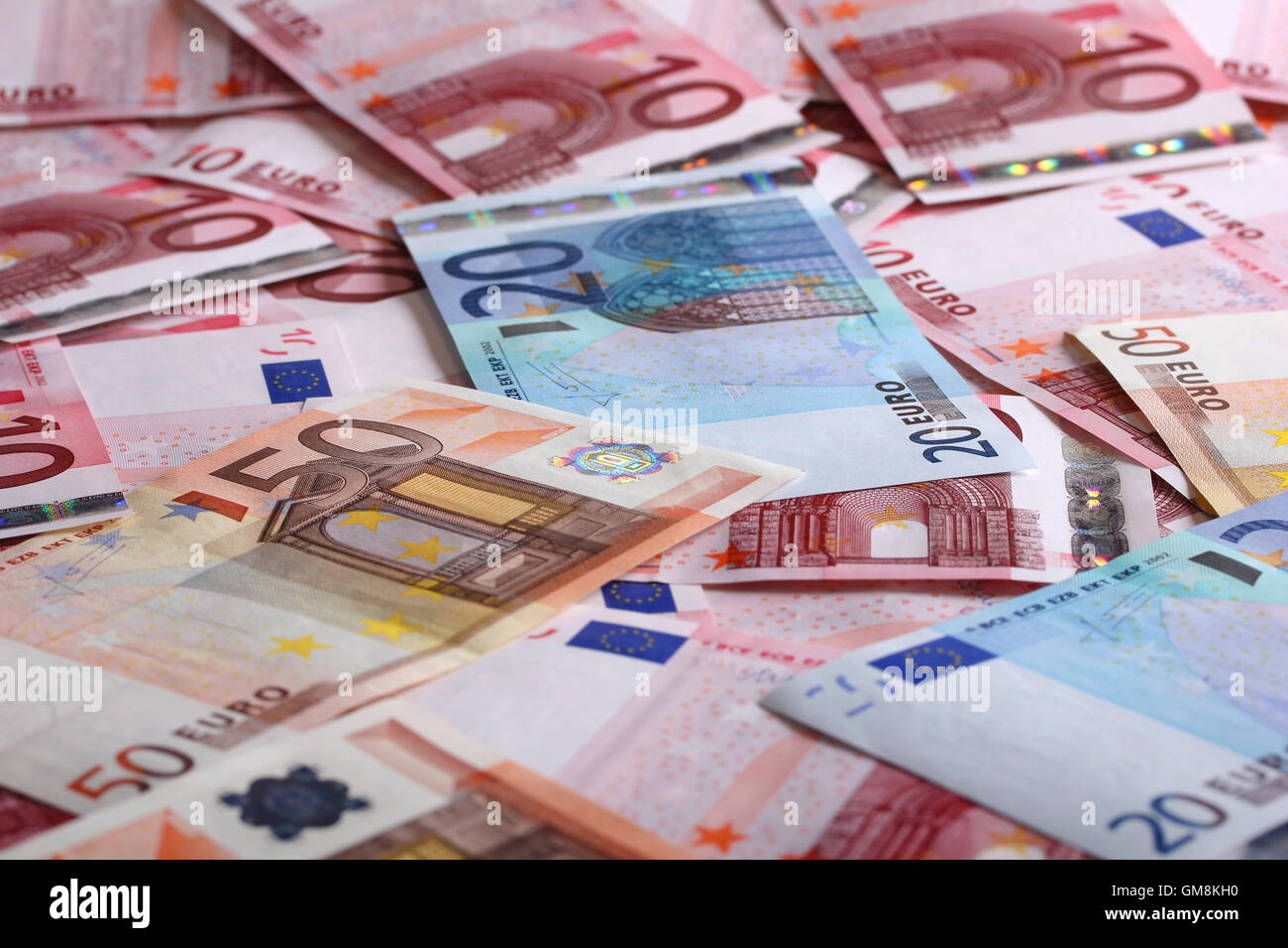 a lot of euro for background Stock Photo