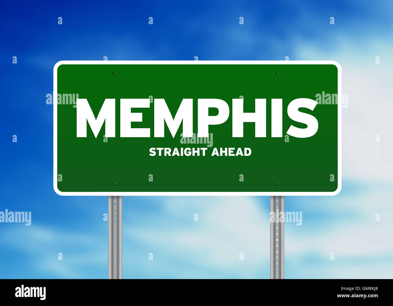 Memphis, Tennessee Highway Sign Stock Photo