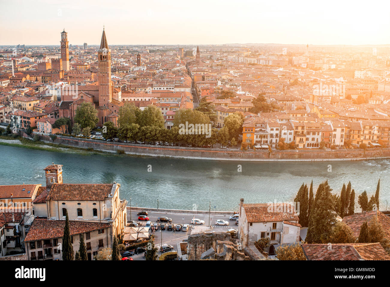 Aerial view on Verona city Stock Photo - Alamy