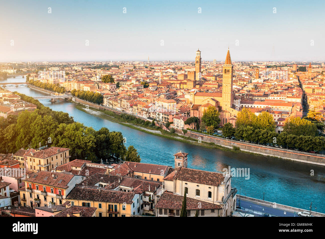 Aerial view on Verona city Stock Photo - Alamy
