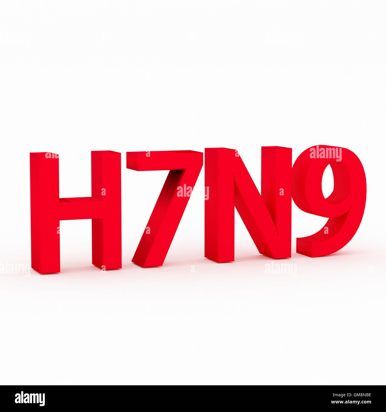 H7N9 flu or influenza virus Stock Photo