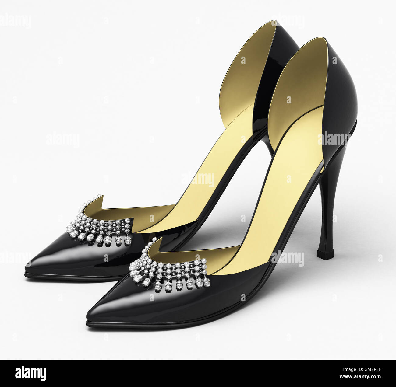 Black patent heels Cut Out Stock Images & Pictures - Alamy
